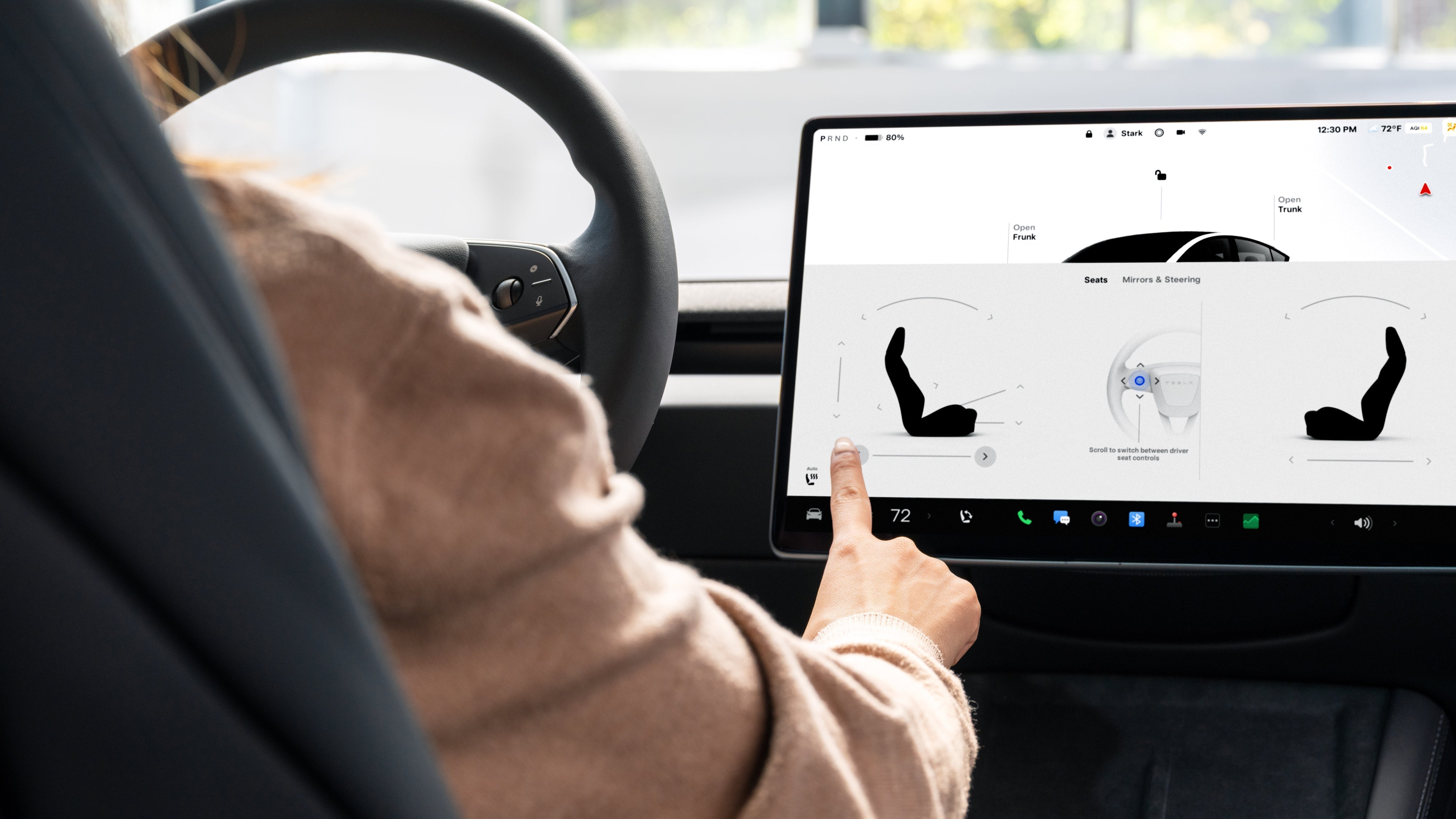 Dein Tesla, deine Sitzposition: Sitzposition einstellen und easy entry aktivieren