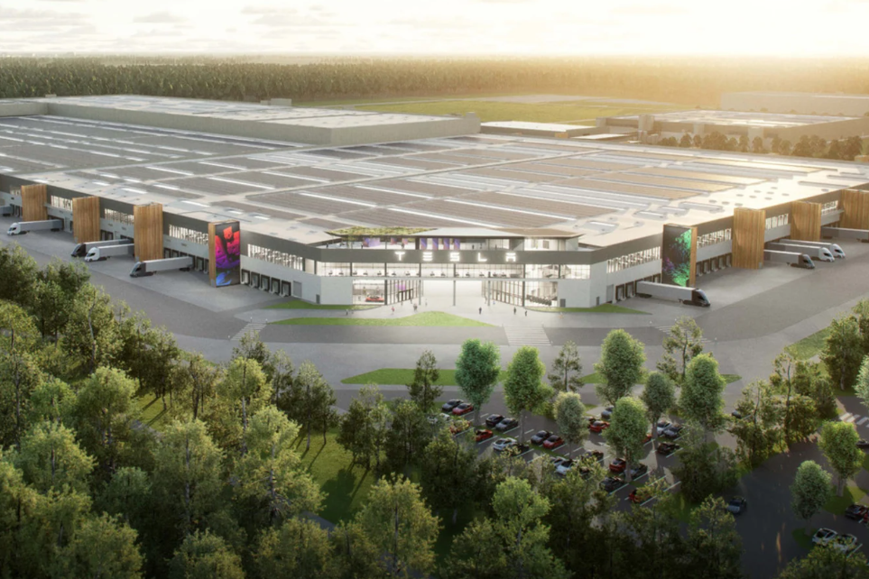 Tesla Fabrik Konzept