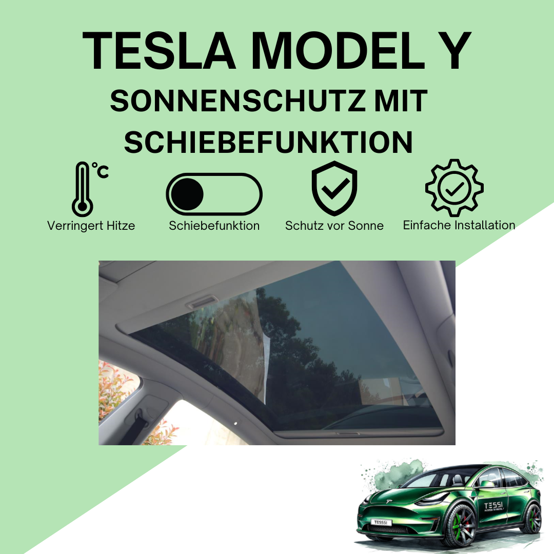 Tesla Model Y Sonnenschutz mit Schiebefunktion