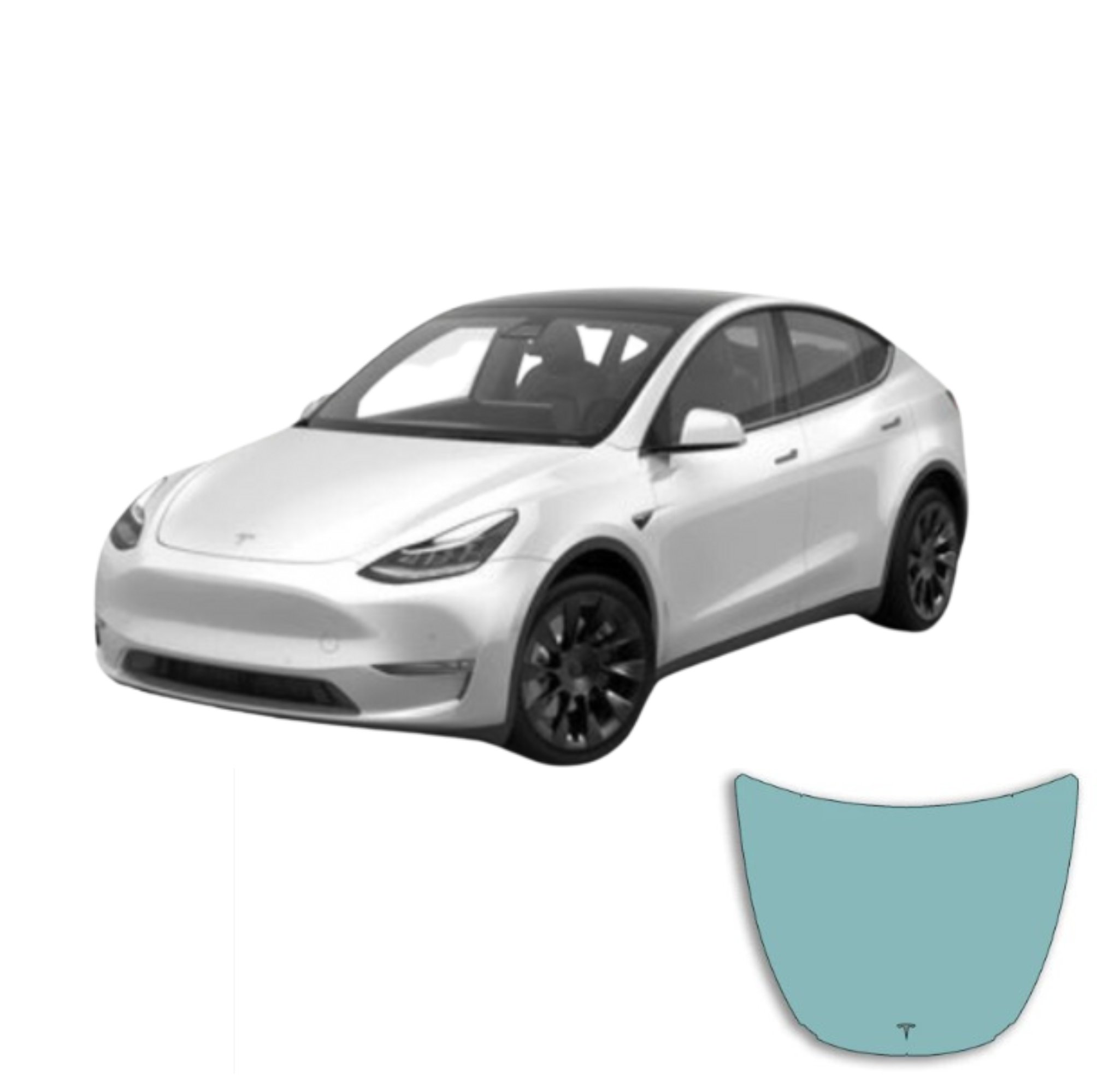 Tesla Model Y Lackschutzfolie PPF für die Motorhaube