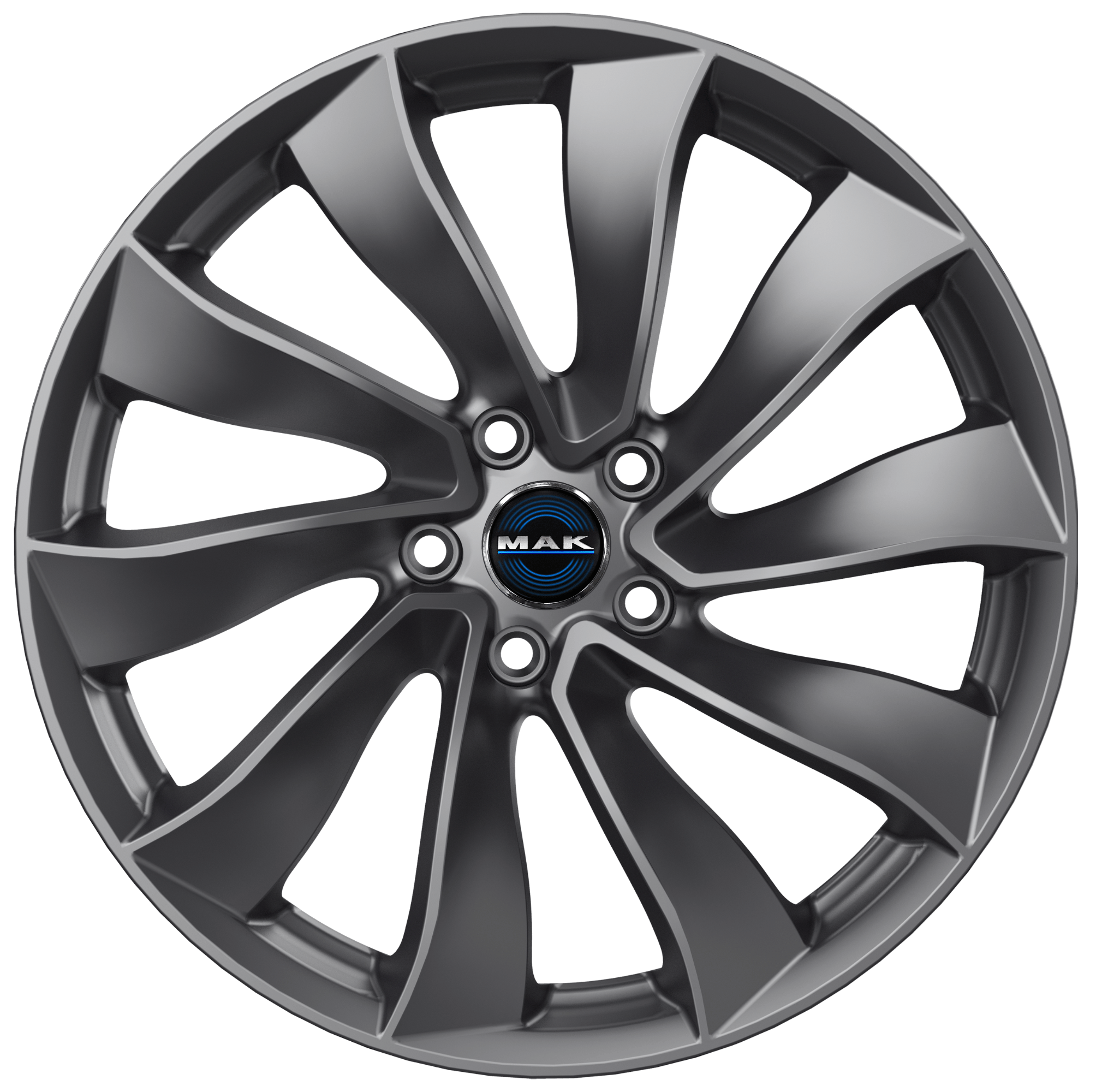 Tesla Model Y Juniper 19 Zoll Winterkomplettrad MAK Solar Gun Metallic (4 Stück)