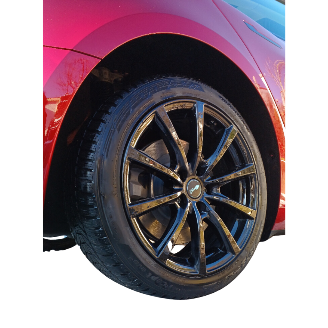 Tesla Model 3 Highland 18 Zoll Winterkomplettrad Brock B32 Schwarz Glanz (4 Stück) SR+LR