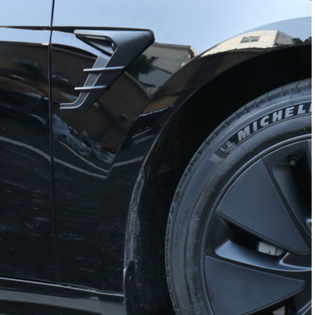 Tesla Model 3 Highland Seiten Kamera Abdeckung Schwarz Matt