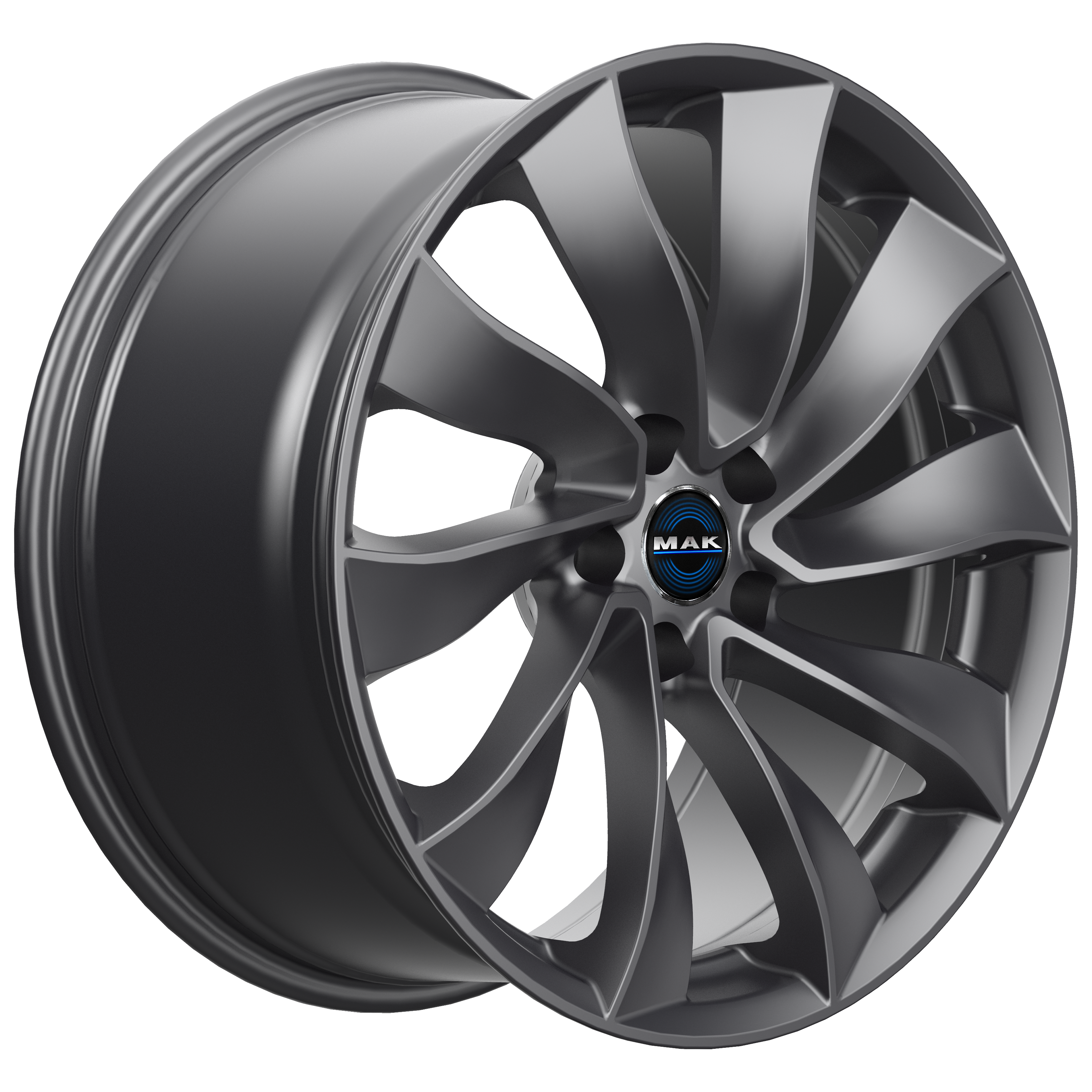 Tesla Model 3 Highland 18 Zoll Winterkomplettrad MAK Solar Gun Metallic ET38 ECE (4 Stück) SR, LR