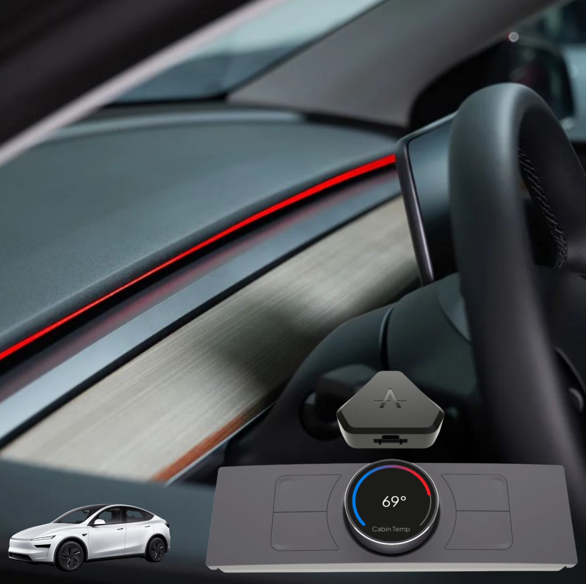 S3XY KNOB + S3XY STRIP AMBIENTEBELEUCHTUNG SET – Die perfekte Kombination für dein Tesla-Upgrade