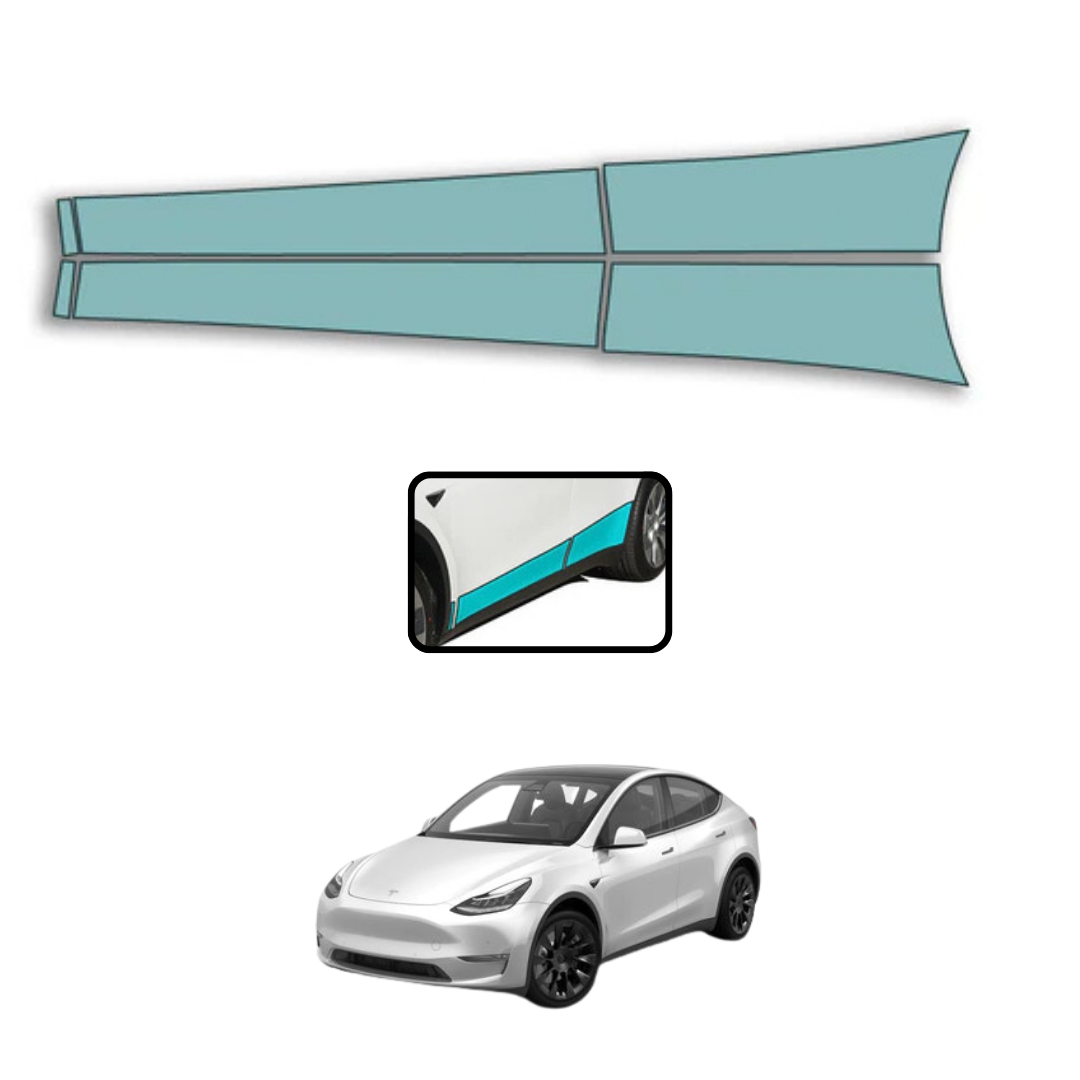 Tesla Model Y Sidekit Large - Lackschutzfolie für den unteren Türbereich