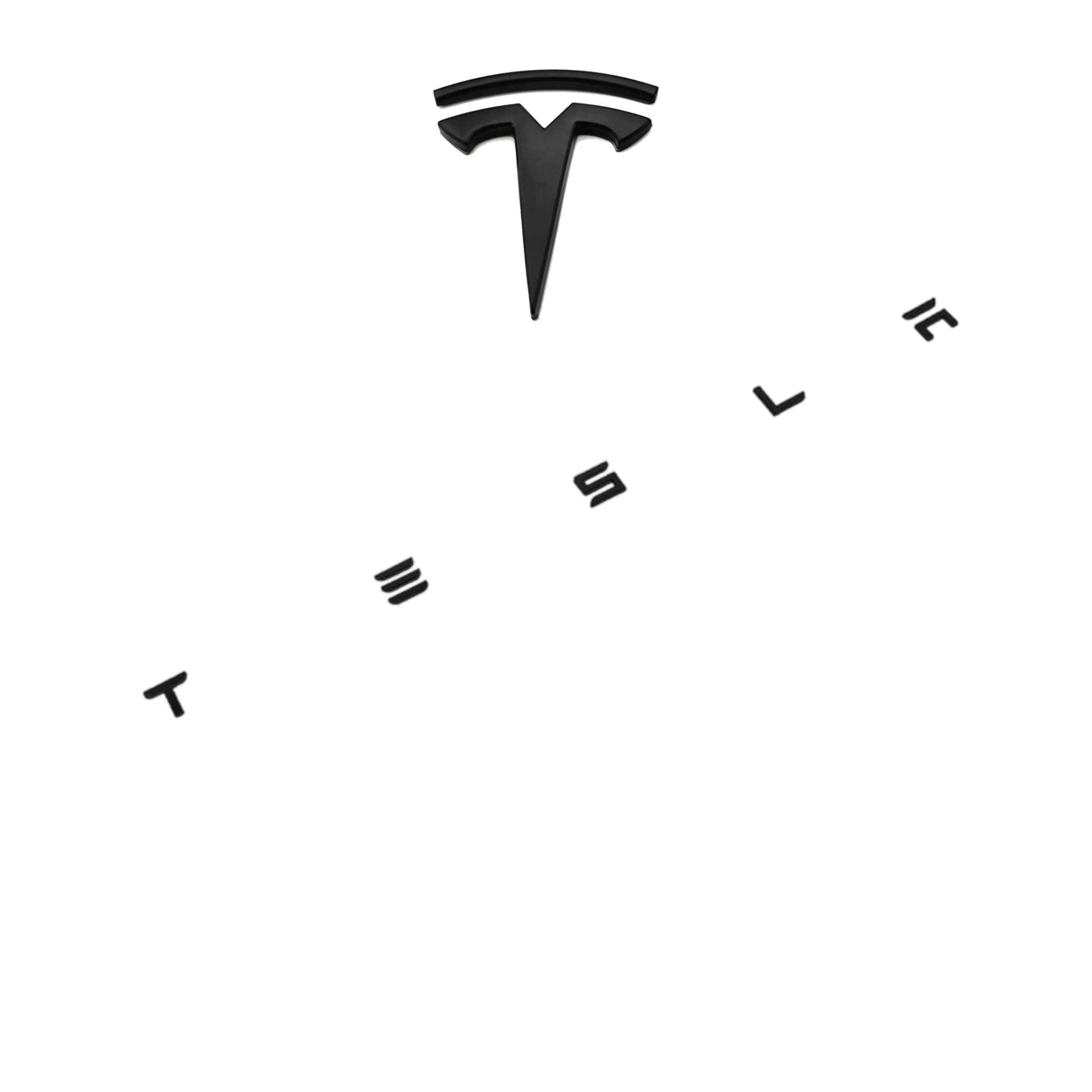 Tesla Model 3 2024 Highland Logo Set Schwarz Matt (vorne + hinten)