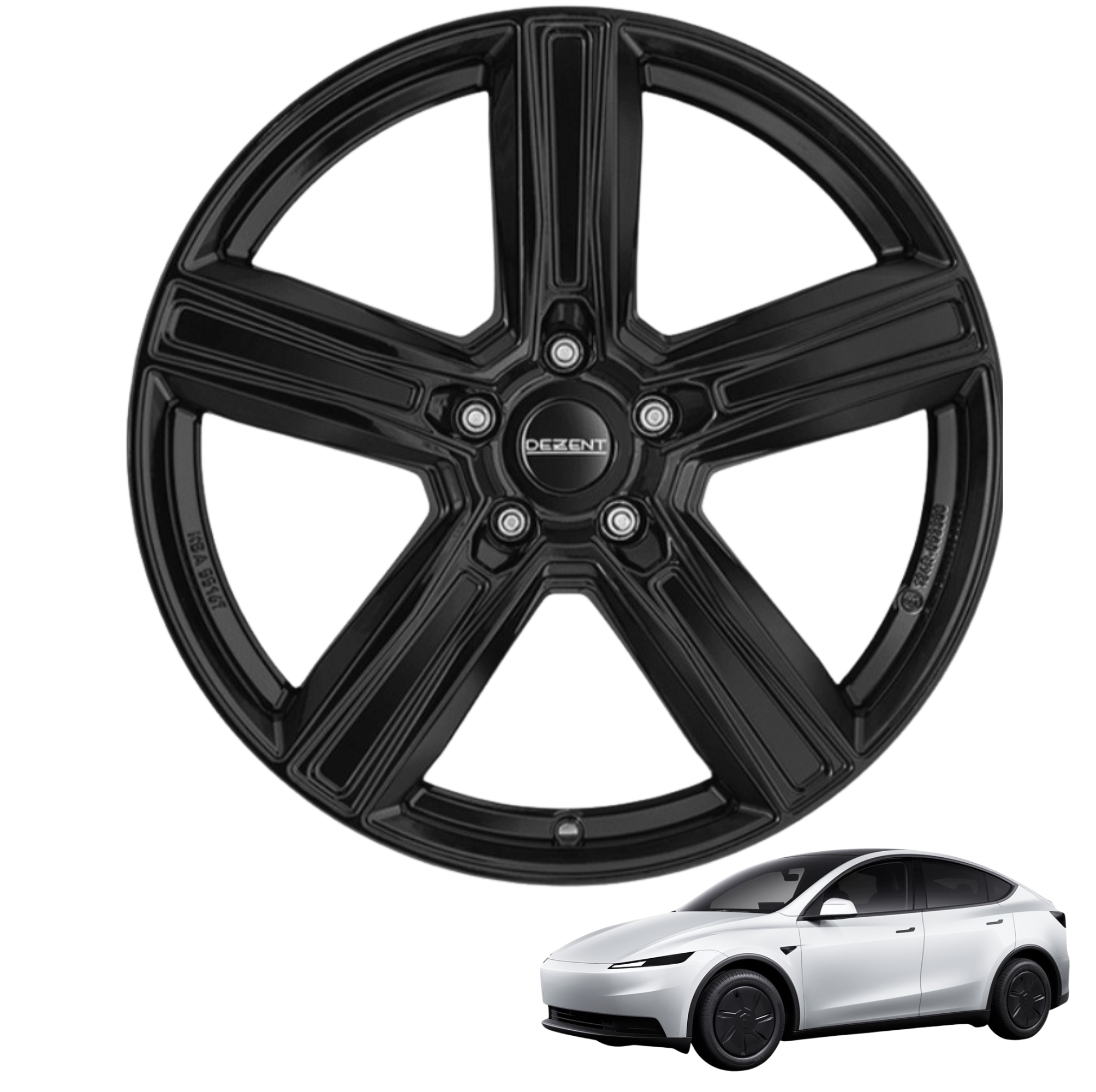 Tesla Model Y Juniper Standard 18-Zoll Komplettrad Dezent KG Schwarz (4 Stück)