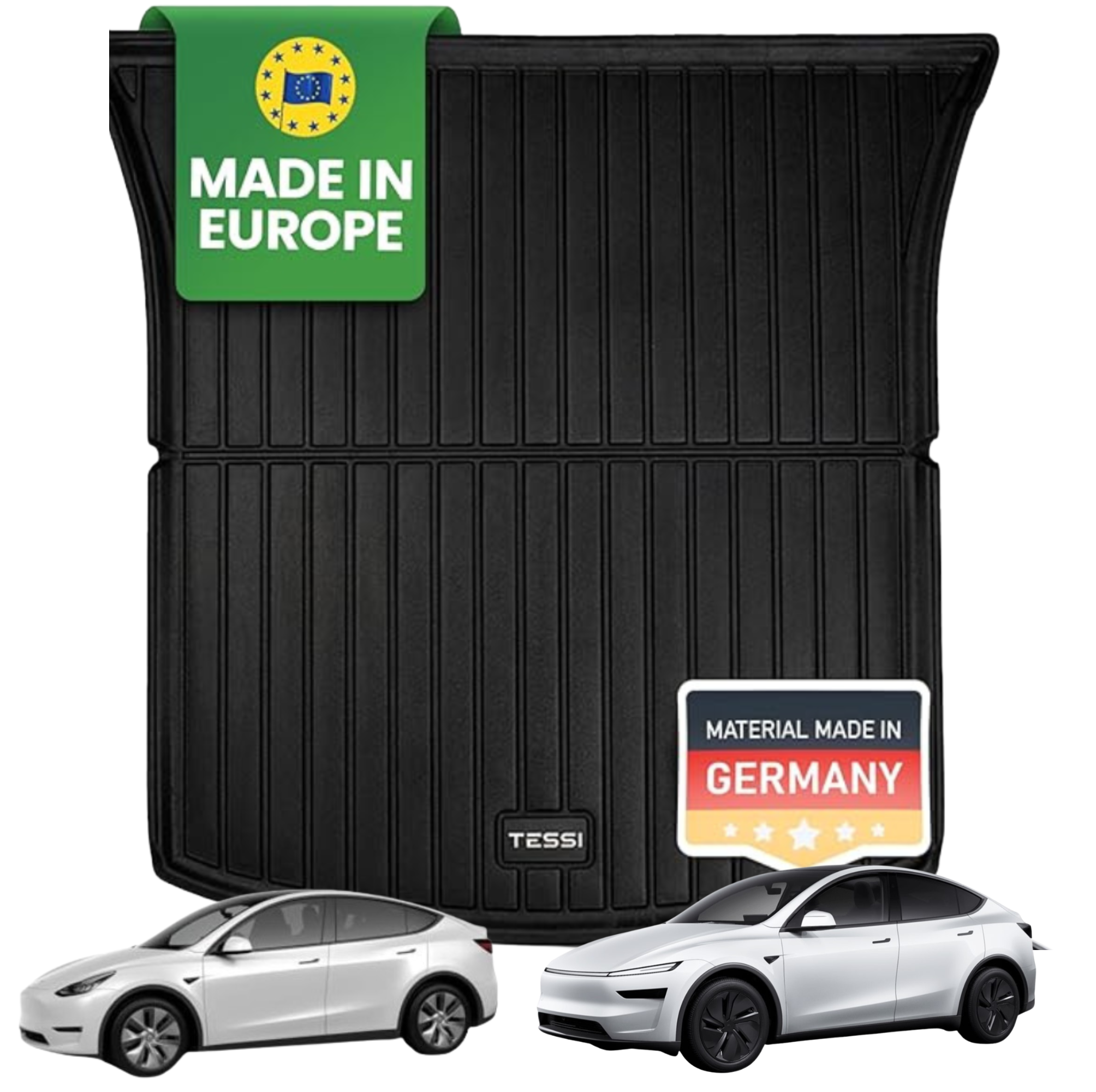 B-Ware Tesla Model Y 2022 -2026+ Premium Gummimatte Trunk TESSI® Greenline 75% Recycling Material passend für alle Model Y Varianten