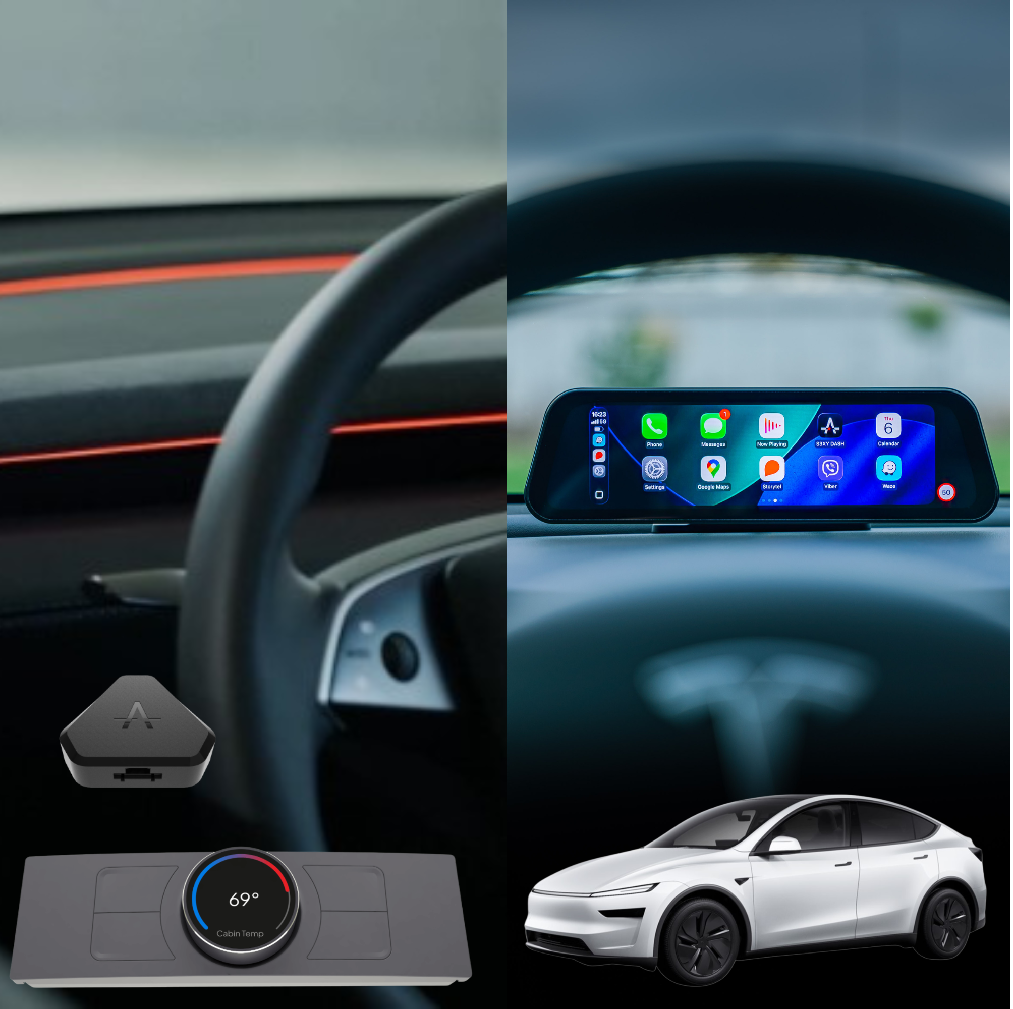 S3XY GIGA SET - Tesla Model 3/Y Alle Modelle (Dash, Knob, Strip, Commander)