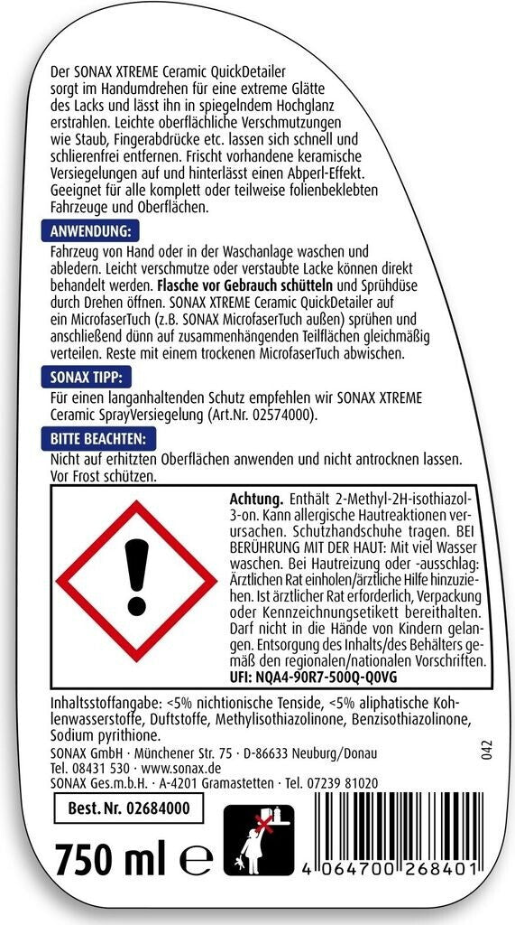 SONAX XTREME Ceramic Spray Versiegelung