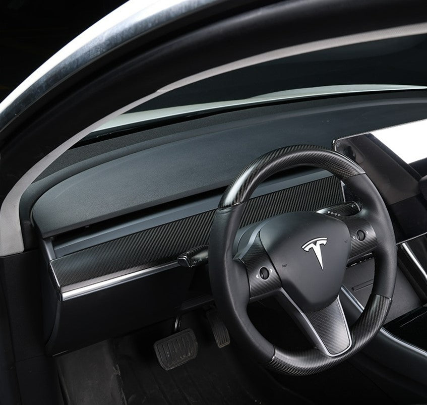 4 STÜCKE Echte Türgriffabdeckungen aus glänzender Karbonfaser für Tesla  Model Y 2020-2023