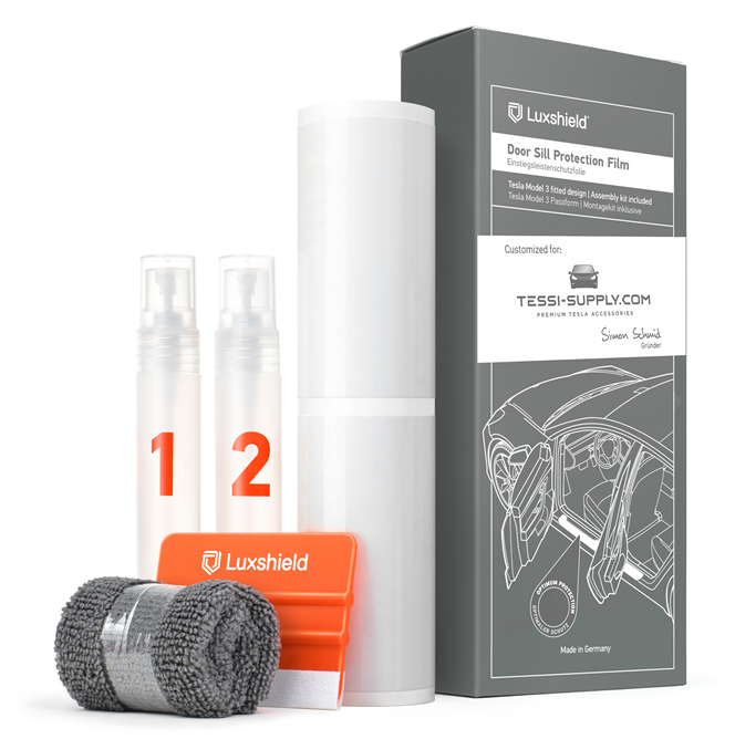 Schutzfolie für Einstiegsleiste Transparent Tesla Model 3 I 2017 - 2024 im 4er Set