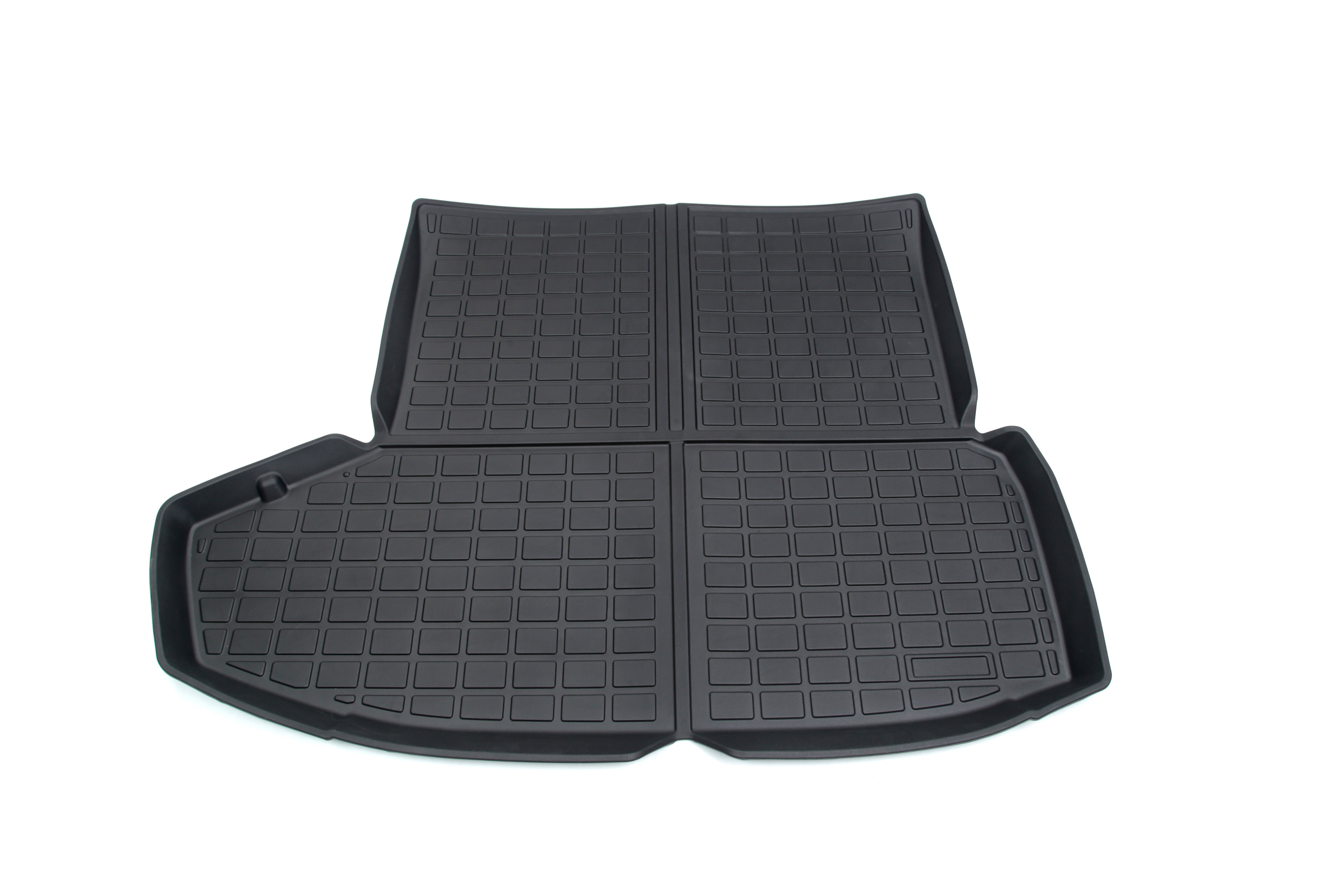 Model S 2022-2024 Gummimatten 5-Teilig Komplettset Fußmatten, Frunk und Trunk