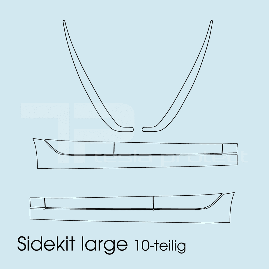 Tesla Model 3 Schweller Lackschutzfolie Groß