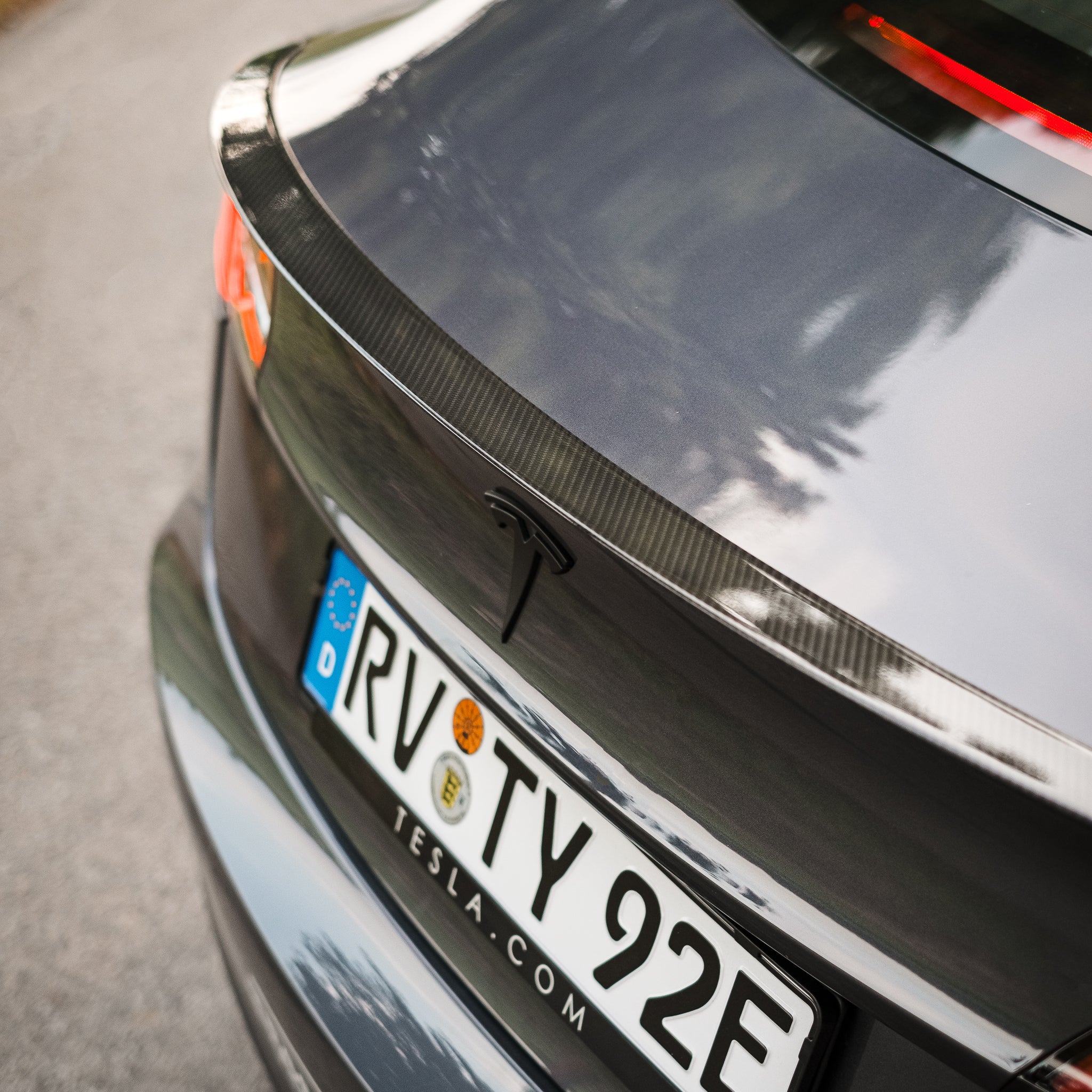 Tessi® Greenline Model 3 Heck Spoiler Echt Carbon Matt