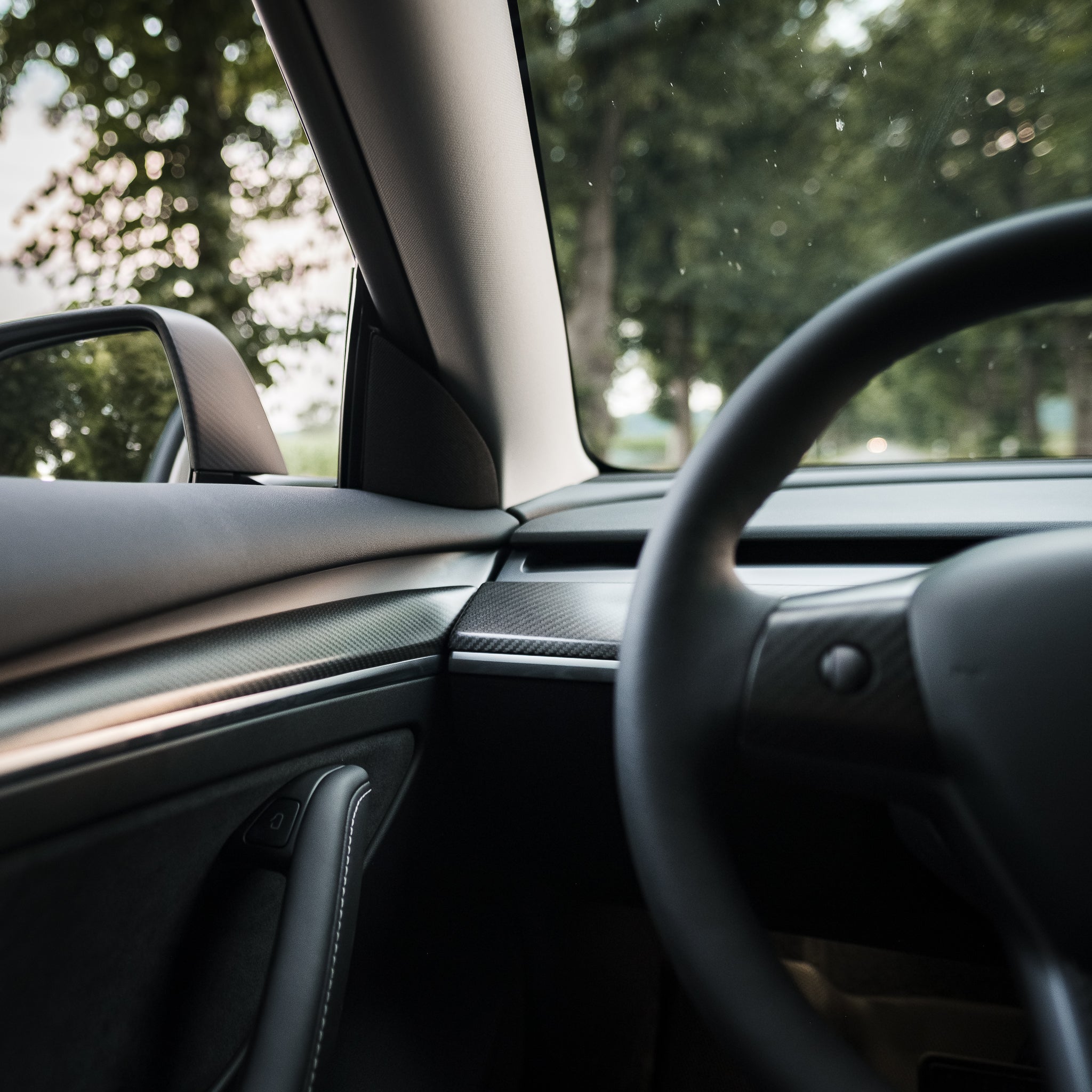 Model 3/Y Lenkrad Blende Echt Carbon