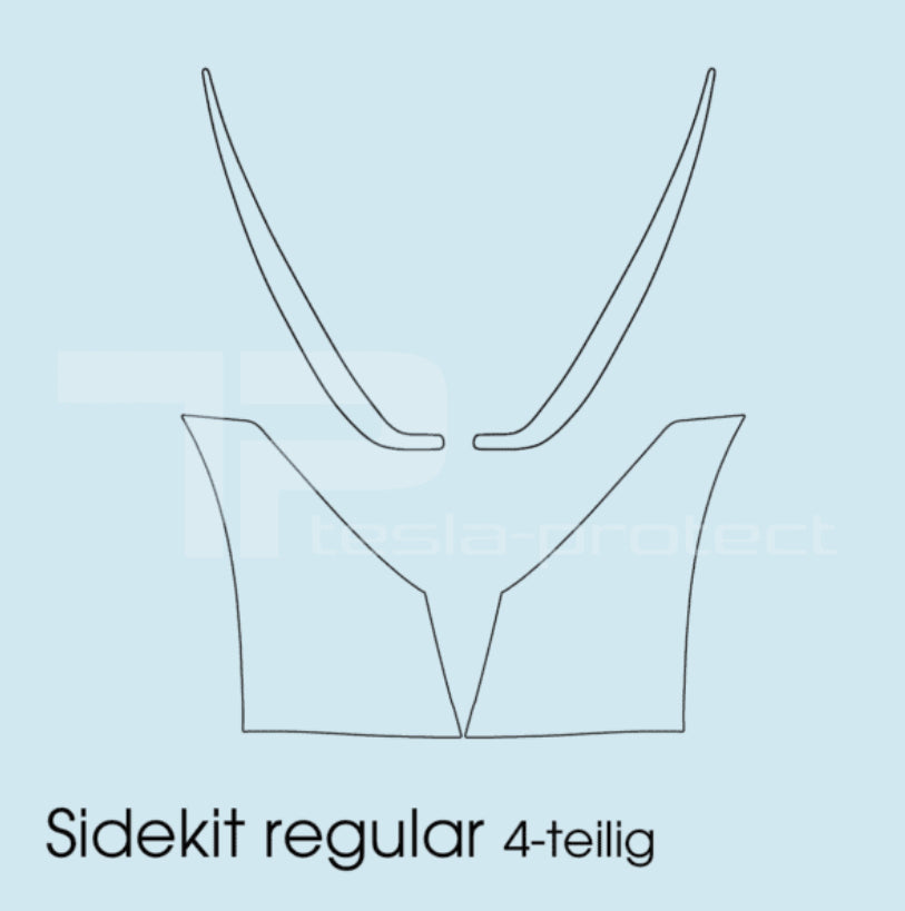 Lackschutzfolie Schweller hinten Model 3 Transparent