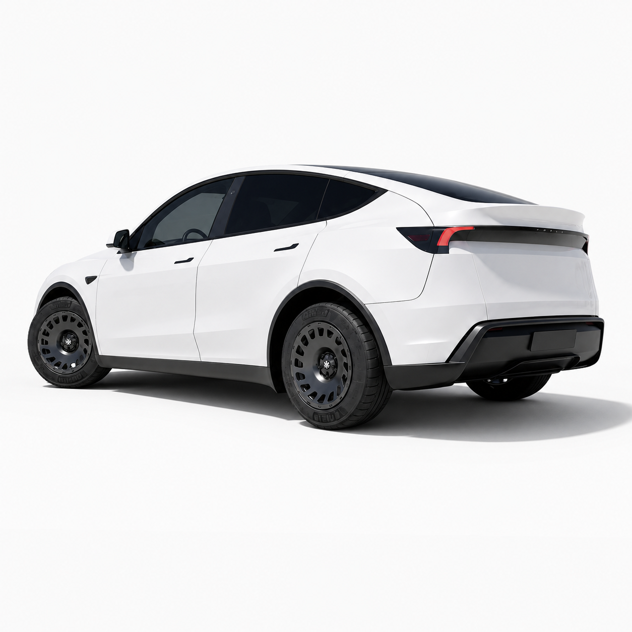 Tesla Model Y Juniper Standard ECE 18-Zoll Winterkompletträder auf Stahlfelgen Erion 10 Grey Matt