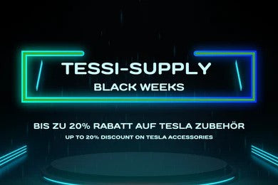 Tessi Black Weeks - Jetzt Rabatte auf Tesla Zubehör und Winterräder sichern!