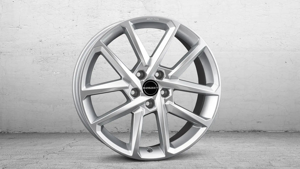 Tesla Model 3 Highland 18-Zoll Winterkomplettrad Borbet N Crystal Silver (4 Stück)