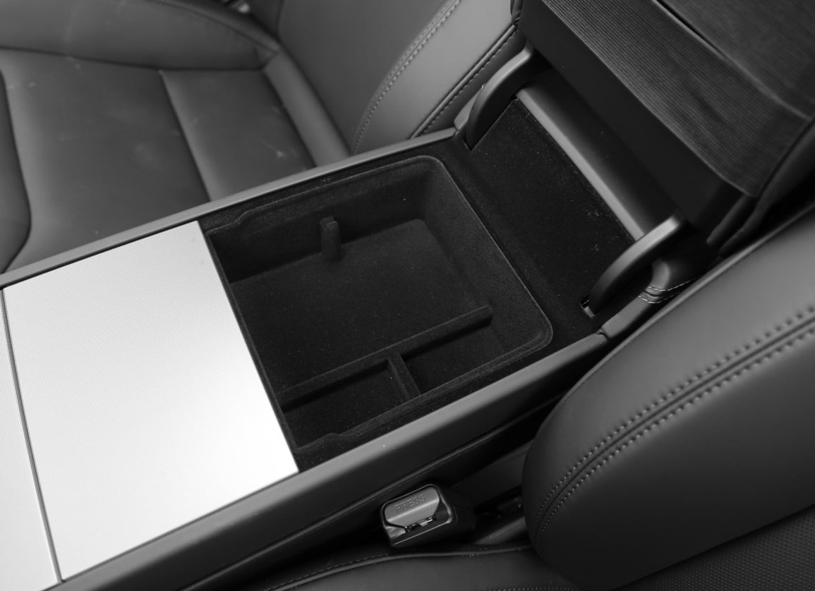 Tesla Model Y 2025 Armlehnen Ablagefach beflockt