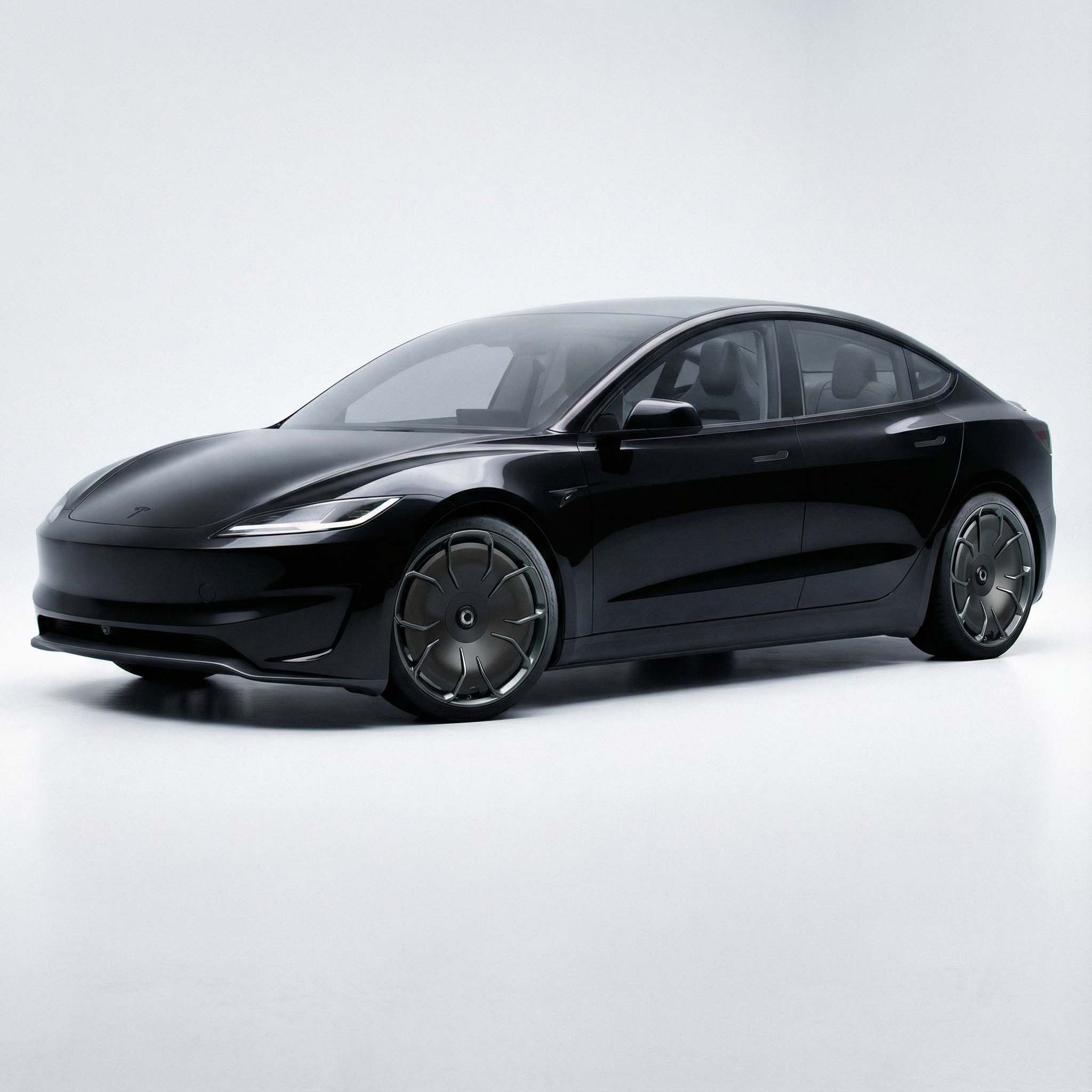 Tesla Model 3 Highland Performance The New Aero 20 Zoll CHELA Glossy Titanium Felgenset