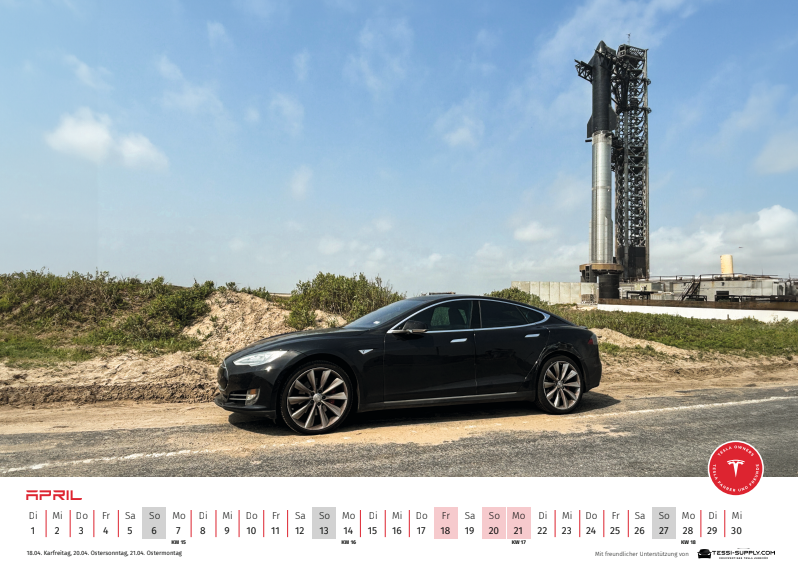 Tesla Kalender 2025 TFF x TESSI