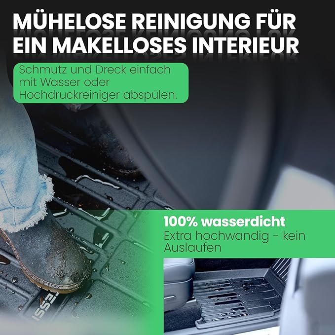 Tesla Model Y Kofferraum Gummimatte Trunk TESSI® Greenline 75% Recycling Material