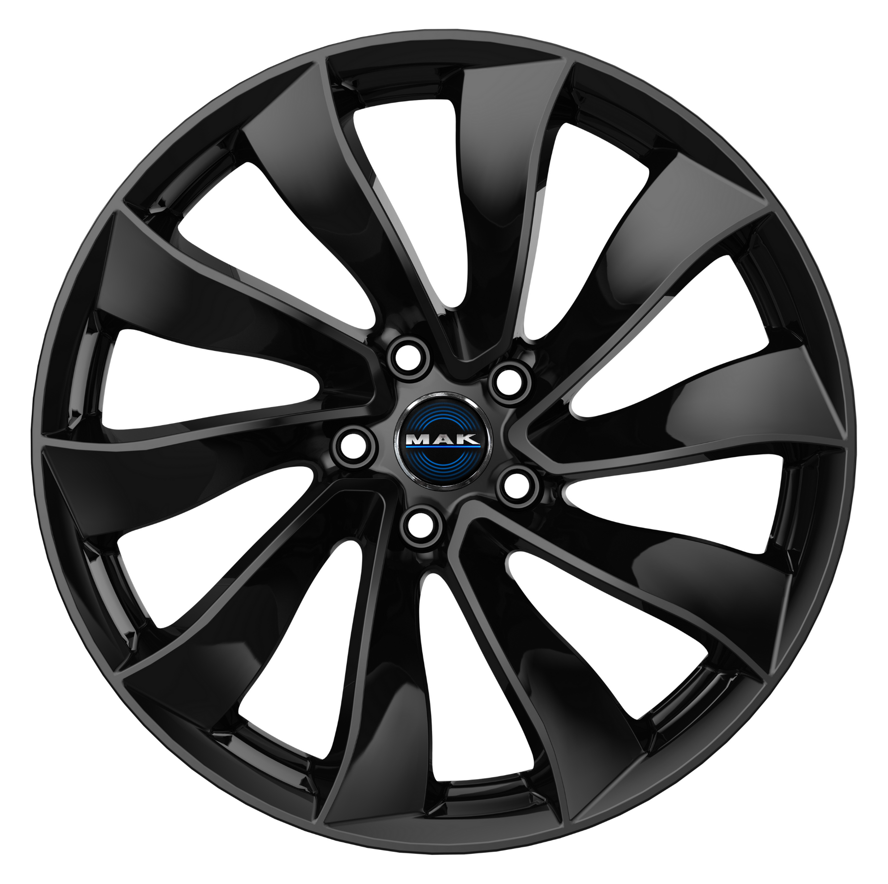 Tesla Model Y Turbinen 19 Zoll Winterkomplettrad MAK Solar Black (Schwarz Glanz) (4 Stück)