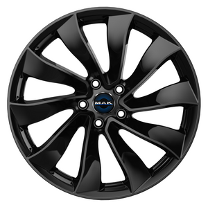 Tesla Model Y Turbinen 19 Zoll Winterkomplettrad MAK Solar Black (Schwarz Glanz) (4 Stück)