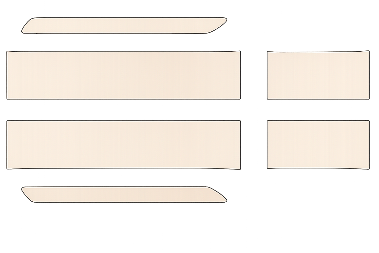Xpeng G9 Schutzfolie Einstiegsleiste Transparent im 6er Set