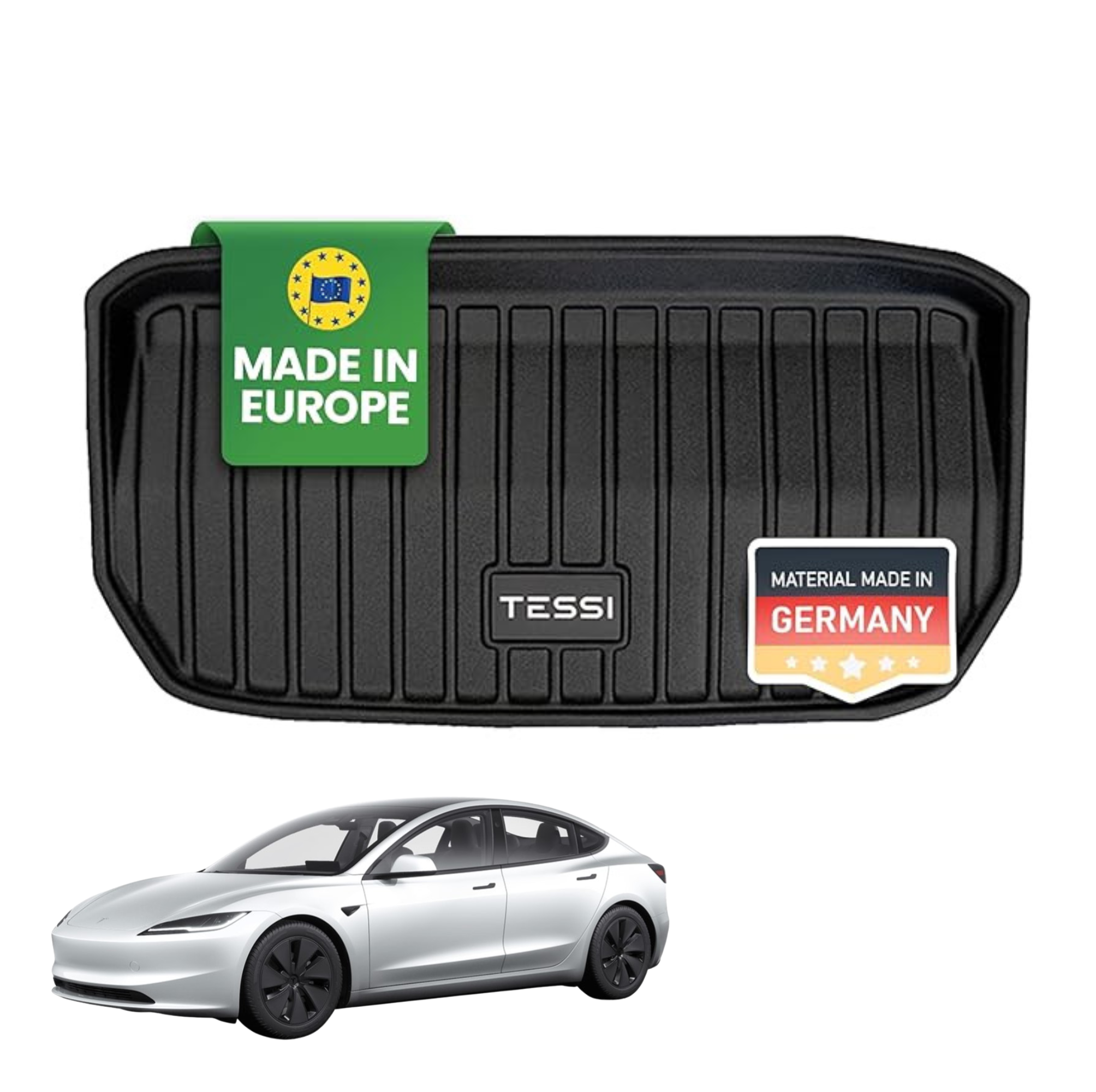 Tesla Model 3 Highland Gummimatte Frunk (vorderer Kofferraum) TESSI® Greenline 75% Recycling Material