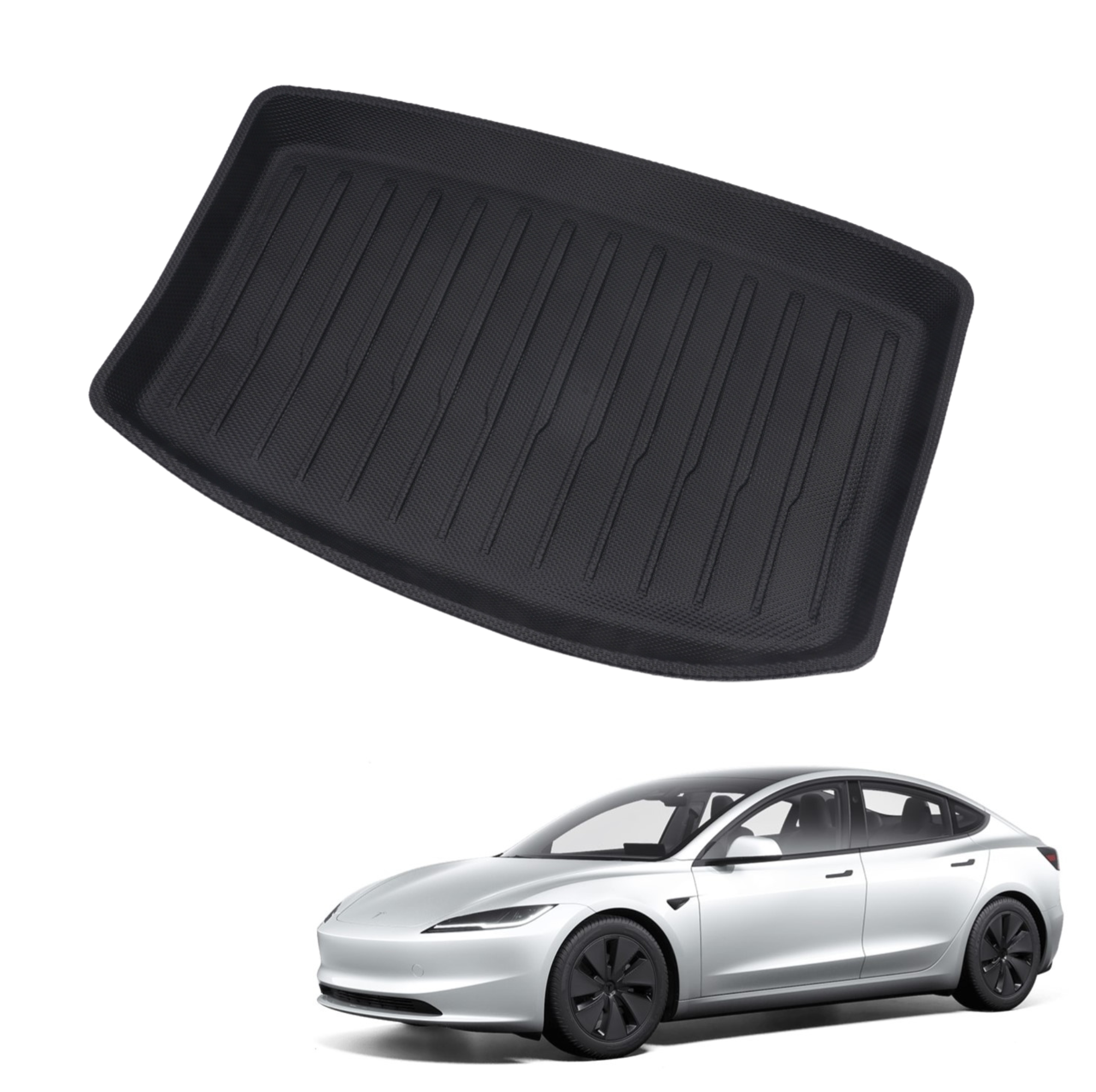 Tesla <tc>Model 3</tc> Highland trunk mat (small compartment below)