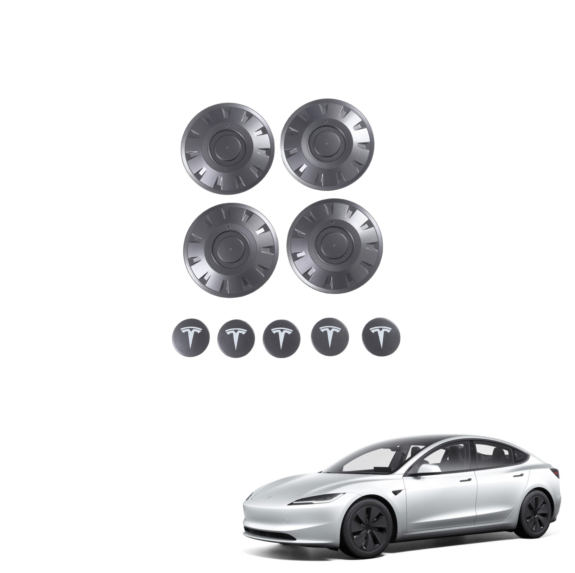 Tesla Model 3 Highland Photon Felge Radnabenkappen Set (4Stück)