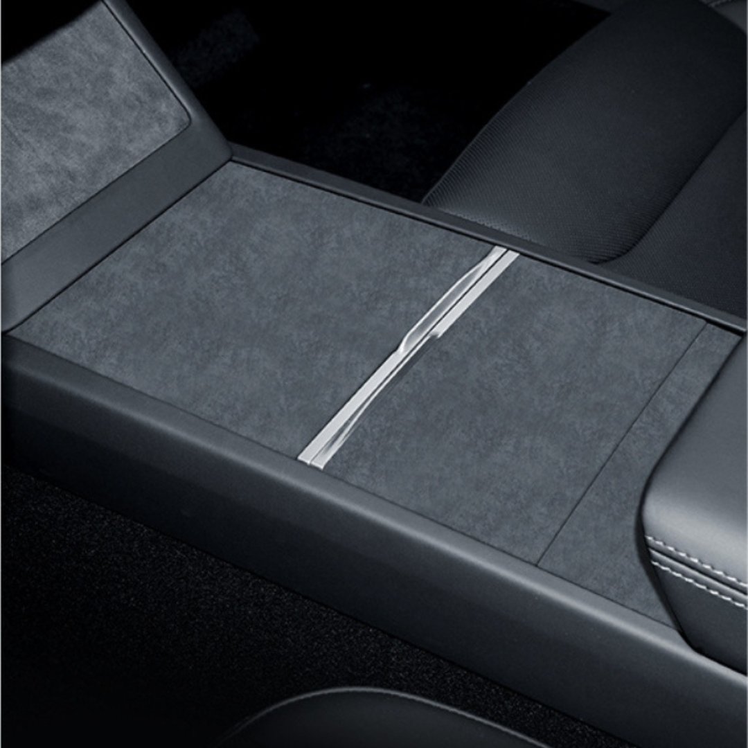 Tesla Model 3 Highland & Model Y 2025 Mitellkonsole Alcantara