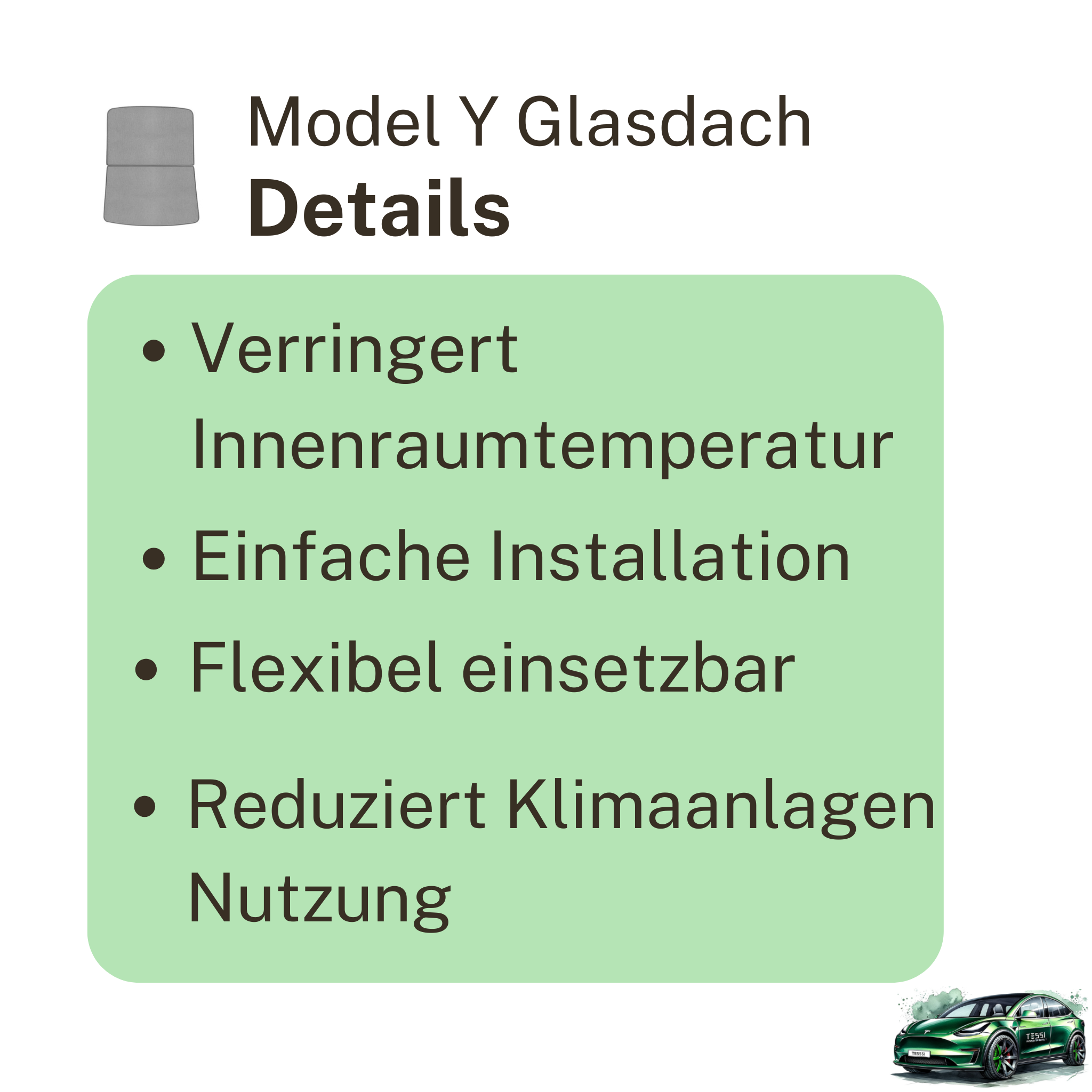 Model Y Sonnenschutz