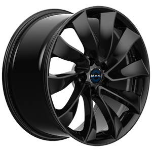 Tesla Model 3 Highland 18 Zoll Winterkomplettrad MAK Solar Black (Glanz) ET38 ECE (4 Stück) SR, LR