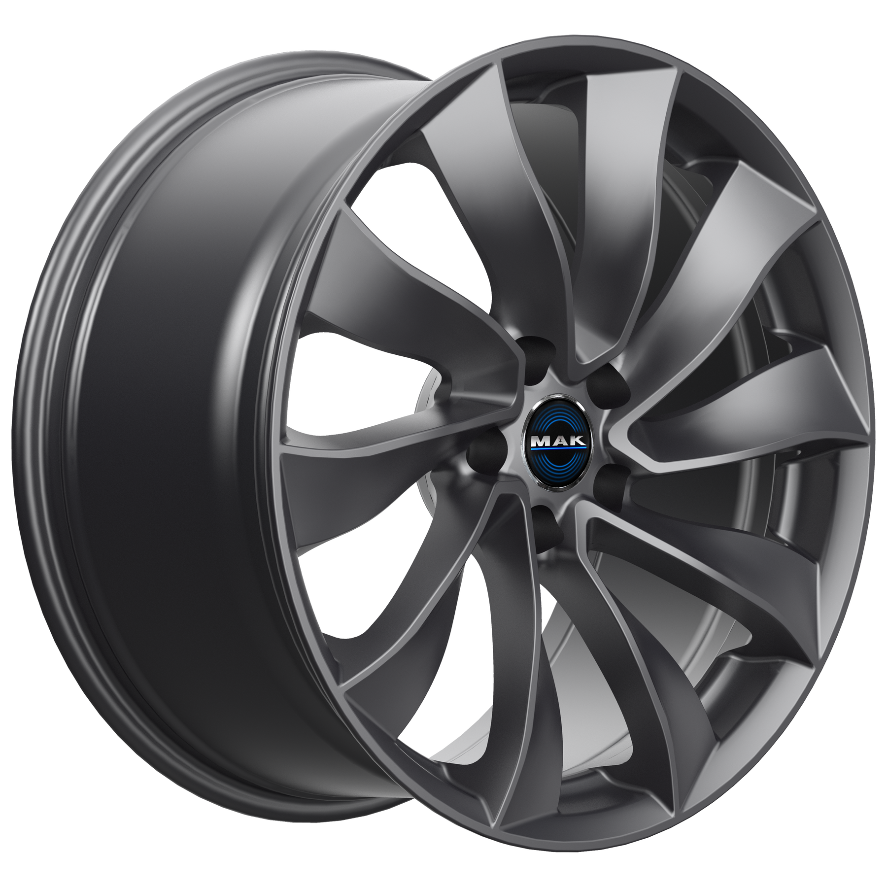 Tesla Model 3 Highland 18 Zoll Winterkomplettrad MAK Solar Gun Metallic ET38 ECE (4 Stück) SR, LR