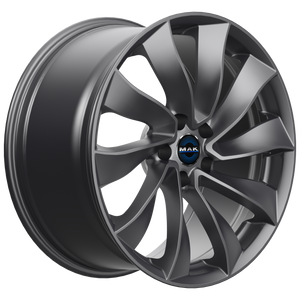 Tesla Model 3 Highland 18 Zoll Winterkomplettrad MAK Solar Gun Metallic ET38 ECE (4 Stück) SR, LR