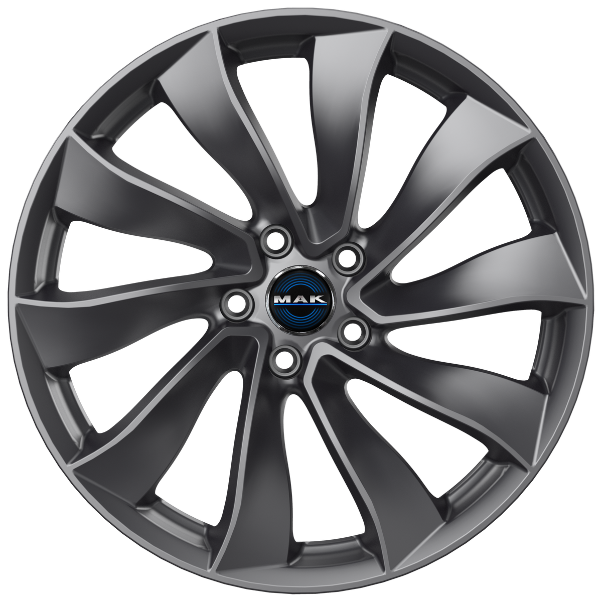 Tesla Model 3 Highland 18 Zoll Winterkomplettrad MAK Solar Gun Metallic ET38 ECE (4 Stück) SR, LR