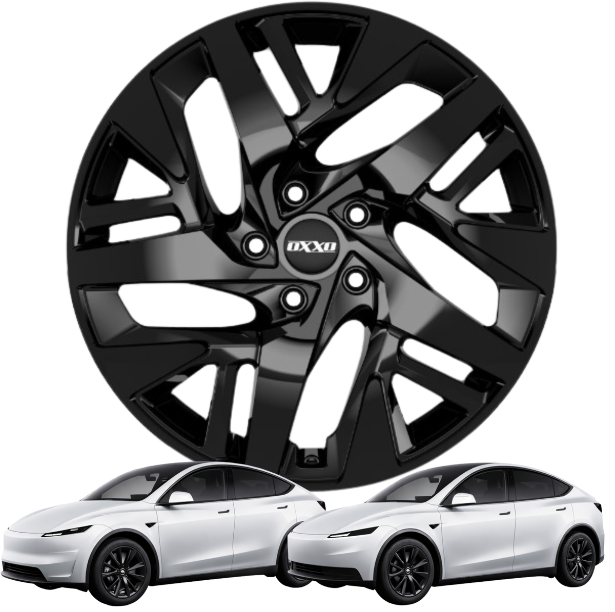Tesla Model Y Juniper Standard & Allrad 19-Zoll Komplettrad OXXO Pulse Pro Black (4 Stück)