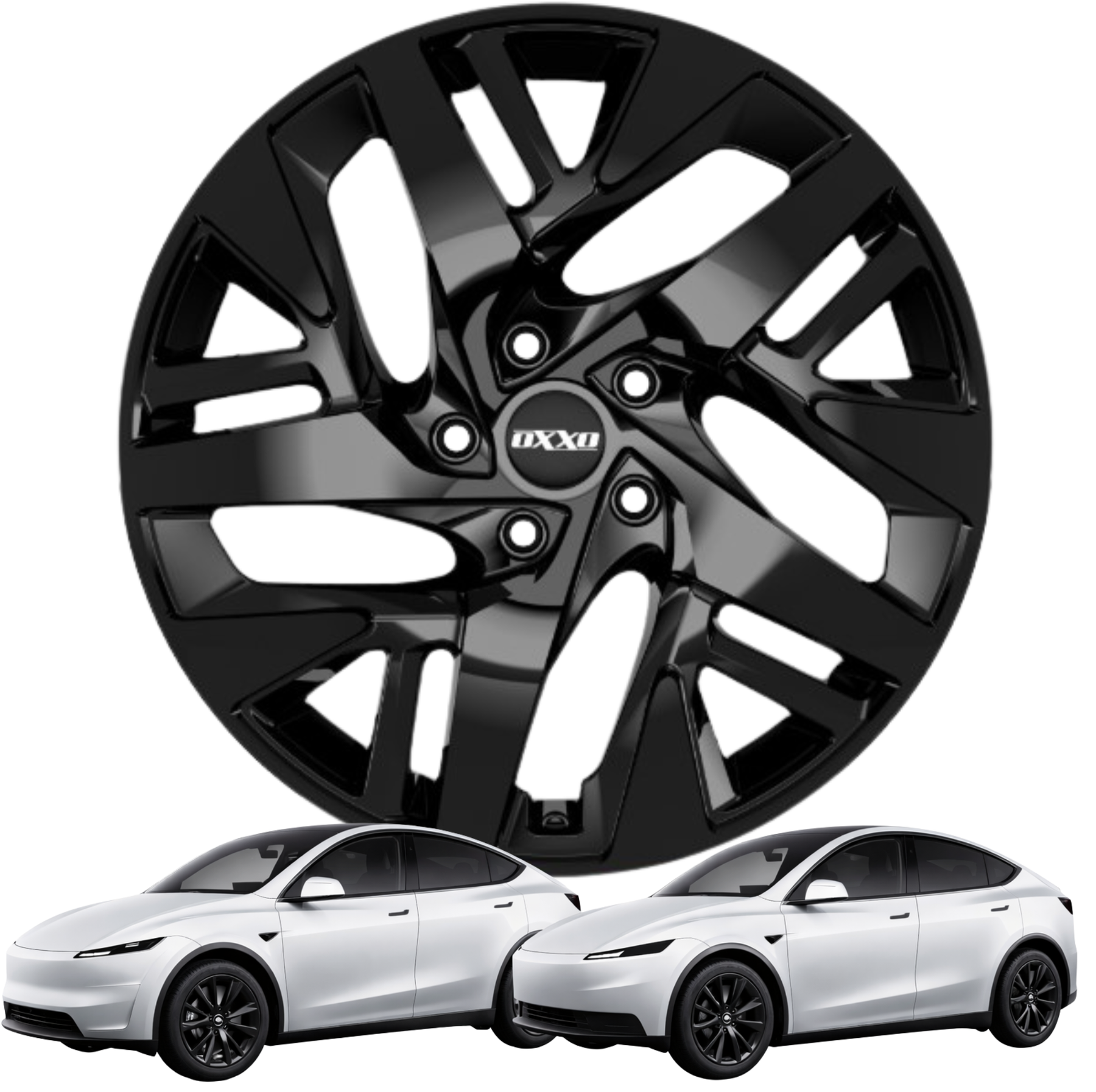 Tesla Model Y Juniper Standard & Allrad 19-Zoll Komplettrad OXXO Pulse Pro Black (4 Stück)