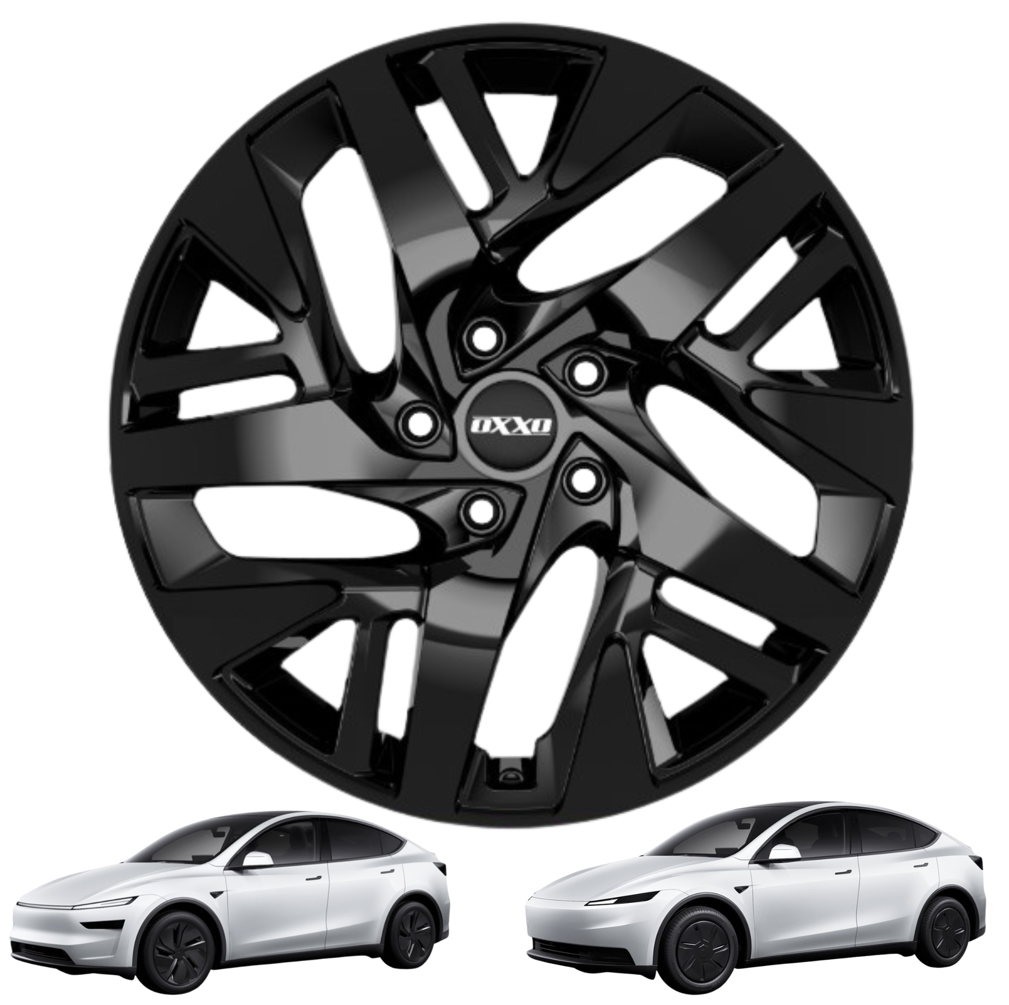 Tesla Model Y Juniper Standard & Allrad 19-Zoll Komplettrad OXXO Pulse Pro Black (4 Stück)