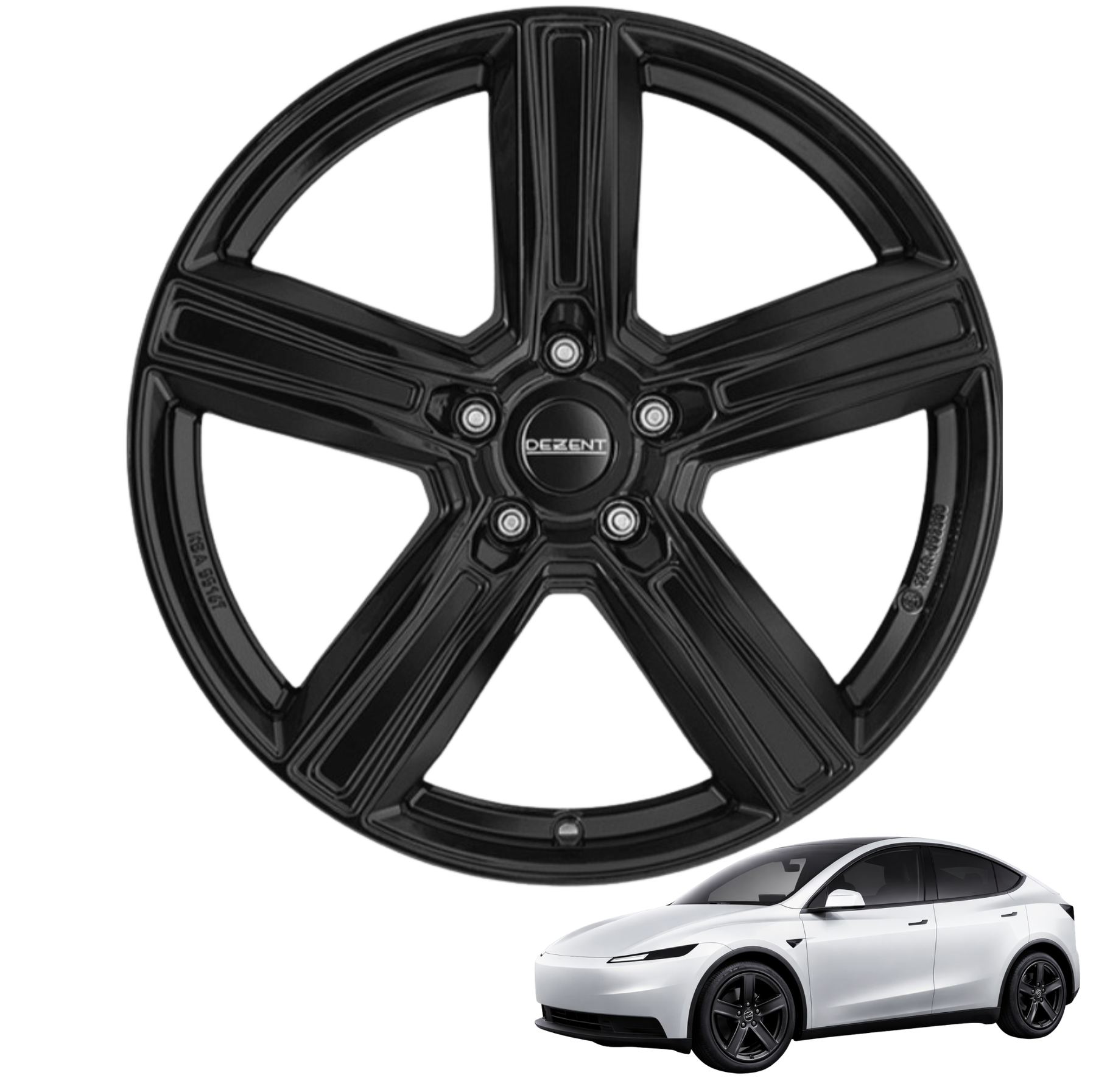 Tesla Model Y Juniper Standard 18-Zoll Komplettrad Dezent KG Schwarz (4 Stück)
