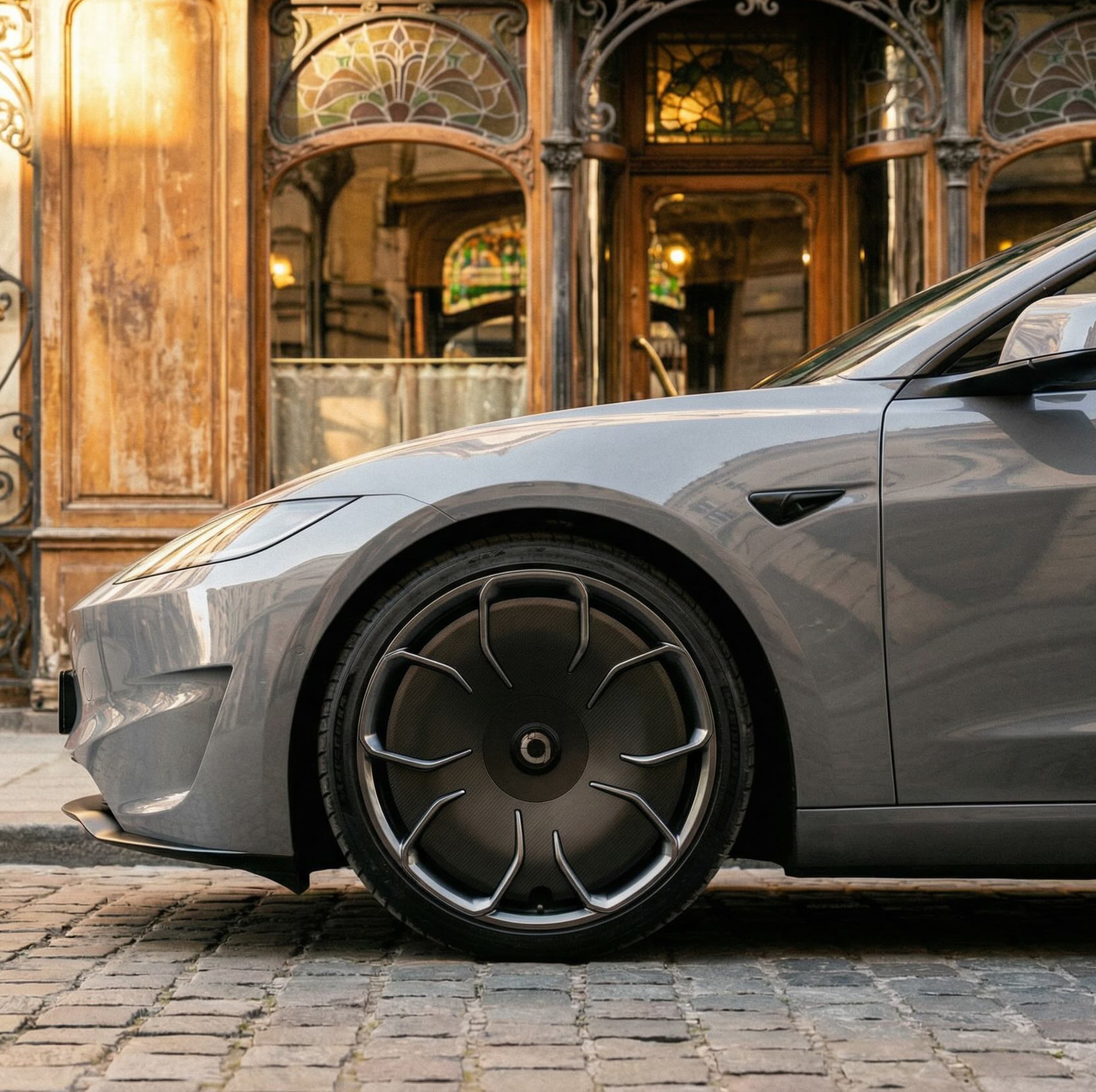 Tesla Model 3 Highland Performance The New Aero 20 Zoll CHELA Glossy Titanium Felgenset