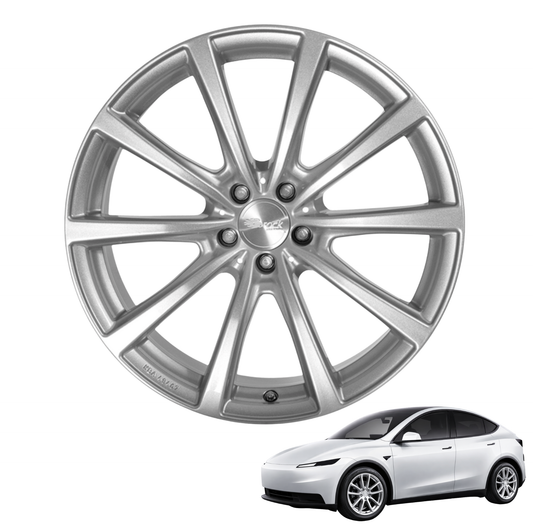 Tesla Model Y Juniper Standard 18-Zoll Komplettrad Brock B32 Kristallsilber LIMITIERTES ANGEBOT (4 Stück)