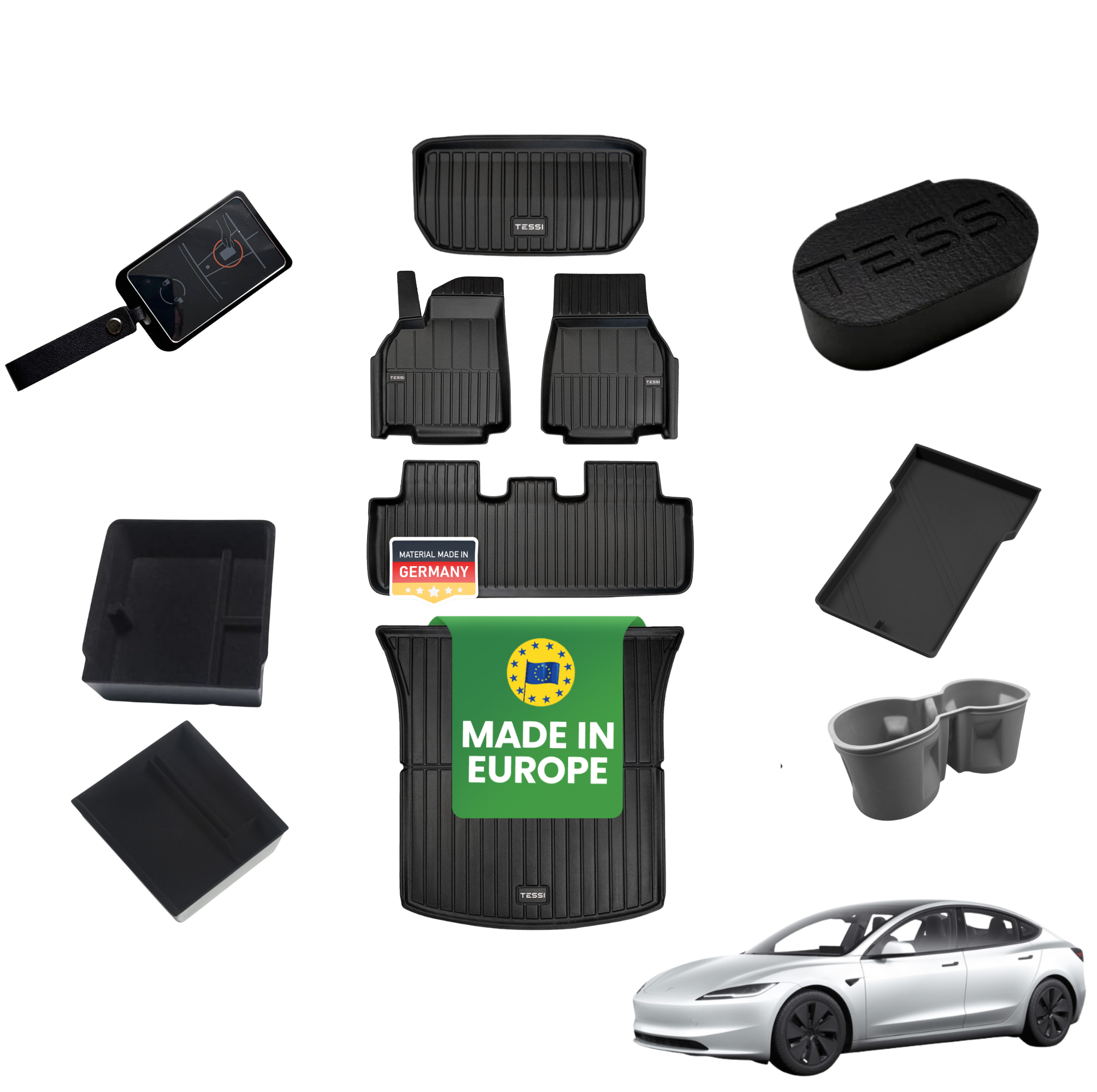 TESSI® GIGA-SET Tesla Model 3 Highland Zubehör-Set