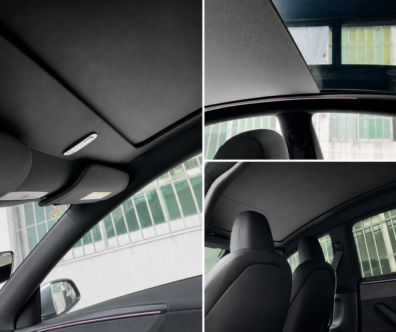 Tesla Model Y Juniper Sonnenschutz Schwarz mit Schiebefunktion Elektrisch