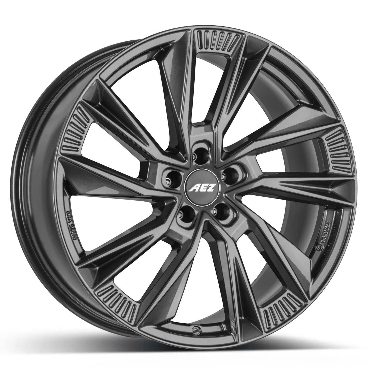 AEZ Havanna Grey Gun Metal Felge für Tesla Model 3 - Ansicht schräg